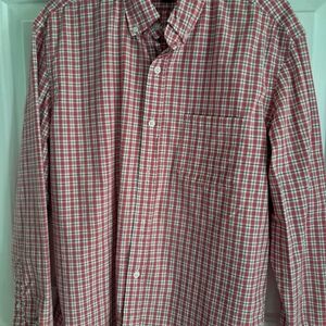 J. Crew Red and White Checkered Shirt